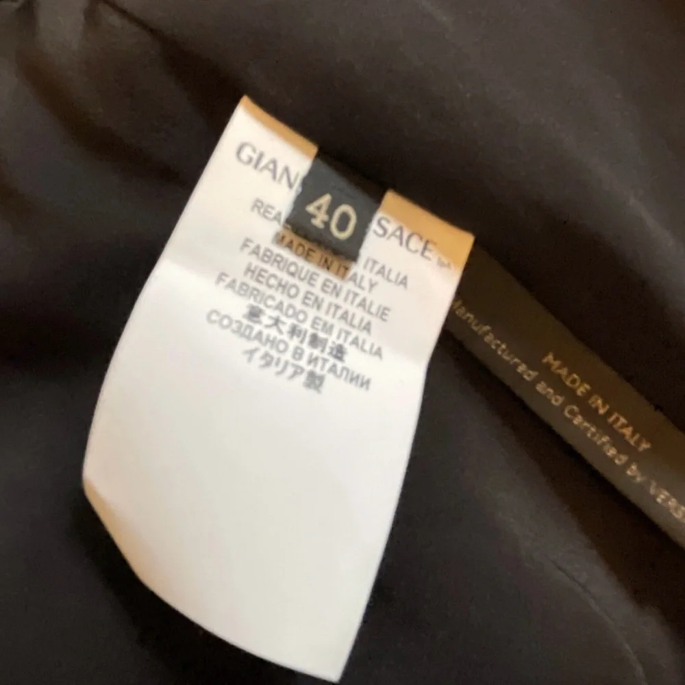 GIANNI VERSACE Leather Top Vest Jacket SZ40 Italy 6 USA Bolero 90s woman’s black - Picture 10 of 16